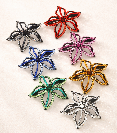 Aurora Petal Crystal Hair Clip