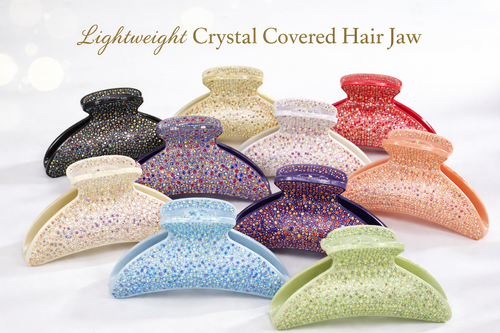 LIGHTWEIGHT CRYSTAL COVERED HAIR JAW