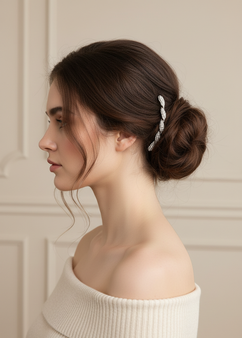 Celeste Twist Crystal Hair Comb