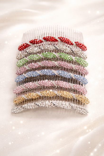 Celeste Twist Crystal Hair Comb