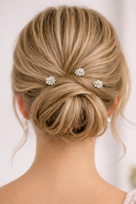 PEARL & CRYSTAL CLUSTER MINI COMB