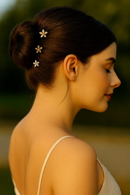 Small Crystal Daisy Hair Stick