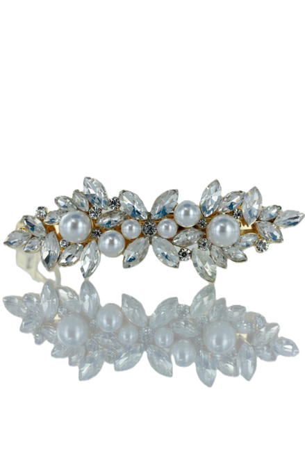 Pearl & Crystal Barrette