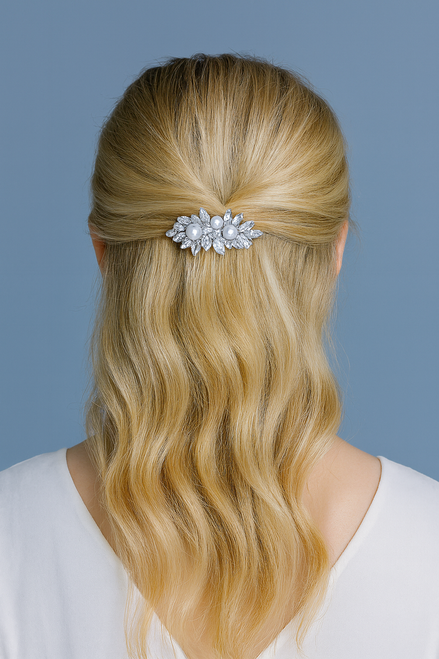 Aurora Pearl Crystal Barrette