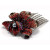 Elaborate Crystal Flower Comb