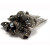 Éclat Blossom Crystal Hair Comb: dark grey crystal flower comb with a round bead centre on white