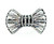 Large Crystal Bow Barrette: bow barrette in clear and black crystals