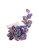Éclat Rose Garden Crystal Hair Comb, purple and blue