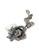 Éclat Rose Garden Crystal Hair Comb, black/grey stones, silver-tone metal