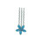 Star Crystal Mini Comb, aqua blue star mini comb