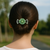 Lumière Bloom Crystal Hair Claw worn in hair: back view of a person