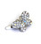 Mini Aurora Butterfly Magnetic Barrette in clear and iridescent