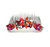 Crystal Frosted Flower Comb