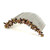 Élise Garden Crystal Hair Comb: curved comb with bronze and amber crystal flowers