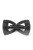 Celeste Bow Crystal Barrette: bow barrette in dark grey stones