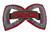Celeste Bow Crystal Barrette: bow barrette in red stones