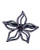 CRYSTAL STARFISH FLOWER BARRETTE