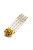 Crystal Halo Mini Hair Comb in gold-tone with yellow metallic beads