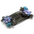 PAIR OF SMALL COMBS WITH FROSTED CRYSTAL FLOWER PATTERN