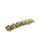 Éclat Classic Mini Crystal Barrette: amber/gold-stone flower barrette on white, angled, small in frame