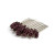 Crystal Leaf Royale Hair Comb, deep burgundy/purple