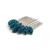 Crystal Leaf Royale Hair Comb, teal/aquamarine