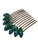 Crystal Leaf Royale Hair Comb, green, angled 3/4 view