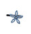Fairy Blossom Magnetic Barrette: light-blue-stone open five-petal flower slide clip on white