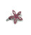 Fairy Blossom Magnetic Barrette: pink-stone open five-petal flower slide clip on white