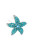 Lumière Starfish Crystal Hair Stick in teal and aqua