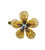 Aurélia Bloom Crystal Magnetic Barrette in gold and amber