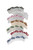 Rosette Bloom Crystal Hair Comb: group of curved combs stacked in a fan