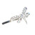 Dragonfly crystal magnetic barrette
