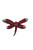 Auréline Dragonfly Crystal Magnetic Barrette in red