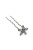 Petite Fleur Crystal Hair Stick in grey and black