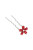 Petite Fleur Crystal Hair Stick in red
