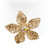 Petal Blossom Crystal Hair Stick: champagne/gold-stone flower on white, no pin visible, off-white background