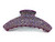 Aurora Grande Crystal Hair Claw: curved claw in purple with multicolour stones