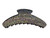 Aurora Grande Crystal Hair Claw: curved claw covered in olive-brown stones on a black base