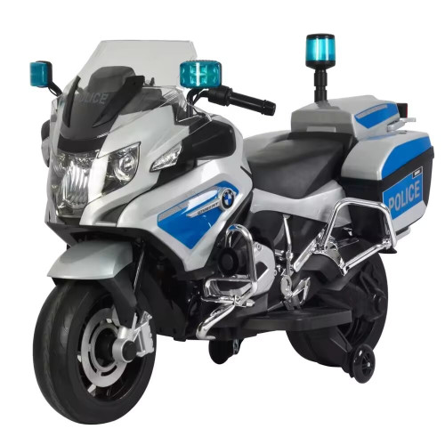 Childs 12v Official BMW R1200 Sit-on Police Motorbike & Stabilizers