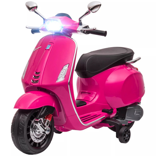 Girls Pink Licensed New Shape Vespa 12V Ride-on Moped Motorbike