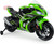 Official Kids Ninja Kawasaki 12V Green Superbike for Children 3+ with Lights Sounds
