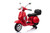Kids Red Licensed Piaggio Vespa 12v Ride On Electric Moped