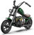 Kids 24v Retro Green & Black Chopper Electric Ride on Motorcycle