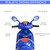 Kids Blue Mini Mod Cute 6v Ride On Moped Tricycle with Storage
