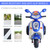 Kids Blue Mini Mod Cute 6v Ride On Moped Tricycle with Storage