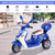 Kids Blue Mini Mod Cute 6v Ride On Moped Tricycle with Storage