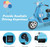 Blue Licensed Vespa Kids Retro Electric Moped Scooter & Stabilzers