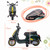 Kids Racing Green Licensed New Shape Vespa 12V Ride-on Moped Motorbike