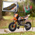 Kids 12v Orange Moto Cross KTM Style Electric Motorbike